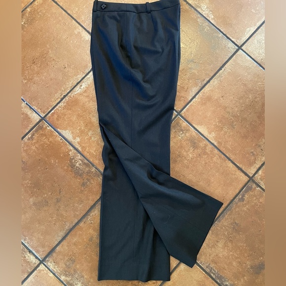 A-K-R-I-S- AKRIS Flat Front Felted Stretch Wool Trouser in Gray Size 10 $1295 - Picture 5 of 8